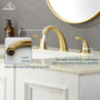 Casainc 4 Inch 2-Handle Bathroom Sink Faucet with Drain Assembly Matte Black/Brushed Nickel/Oil Rubbed Bronz/Brushed Gold 
