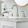 Casainc 8" Brass Bathroom Sink Faucet 2 Handle 3 Hole Gold Bathroom Faucet for Bathroom Sink with Pop-up Drain Assembly Widespread Vanity Faucets