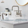 Casainc 4 Inch 2-Handle Centerset for Bathroom Sink Vanity Faucet 360° Swivel Spout