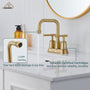 Casainc 4 Inch 2-Handle Centerset for Bathroom Sink Vanity Faucet 360° Swivel Spout