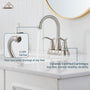 Casainc 2-Handle Centerset Bathroom Faucet for Bathroom Sink Vanity Faucet 360° Swivel Spout