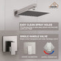 9" Wall Mount Rain Shower Head System Single Faucet (Valve Included)