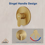 10" Wall Mount Round Shower Faucet Rain Shower System (Valve Included)