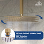10 in./12 in. Ceiling Mount Shower System with Hand Shower & Tub Spout