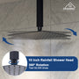 10 in./12 in. Ceiling Mount Shower System with Hand Shower & Tub Spout