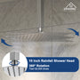 10 in./12 in. Ceiling Mount Shower System with Hand Shower & Tub Spout
