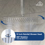 10 in./12 in. Ceiling Mount Shower System with Hand Shower & Tub Spout
