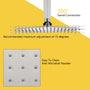 10-inch Ceiling-Mount 3-Function Shower System with Waterfall Tub Spout