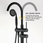 Freestanding Bathtub Faucet with Handheld Shower & Double Handles