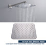 CASAINC 9.8" Square Wall-mounted Rain Shower Faucet with Pressure Balanced Valve