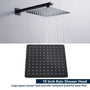 CASAINC 9.8" Square Wall-mounted Rain Shower Faucet with Pressure Balanced Valve