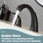 Casainc 4 Inch 2-Handle Bathroom Sink Faucet with Drain Assembly Matte Black/Brushed Nickel/Oil Rubbed Bronz/Brushed Gold 
