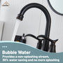 Casainc 2-Handle Centerset Bathroom Faucet for Bathroom Sink Vanity Faucet 360° Swivel Spout