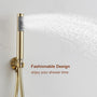 10” Pressure Balance PVD Brushed Gold Shower System with Handheld