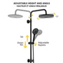 10-inch Wall-Mount Dual Shower Head System with 3-Spray Hand Shower