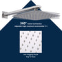 CASAINC 9.8" Square Wall-mounted Rain Shower Faucet with Pressure Balanced Valve