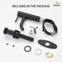 Single Handle Bathroom Basin Faucet with Pop-Up Drain, Infrared Sensor, Modern Design