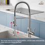 3-Mode Single Handle Pull-Down Sprayer Kitchen Faucet with Touchless Sensor and Includes Deckplate