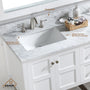CASAINC Bathroom Vanity 60 x 22 x 35.4 with 1.2" Thickness Countertop & Backsplash, Bothe Side Rectangular Sink, 4 Soft Closing Doors, 2 Dove Tail Drawer Construction, Soft Close Drawer Hinges, Gray, White (With Mirror)
