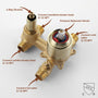 10” Pressure Balance PVD Brushed Gold Shower System with Handheld