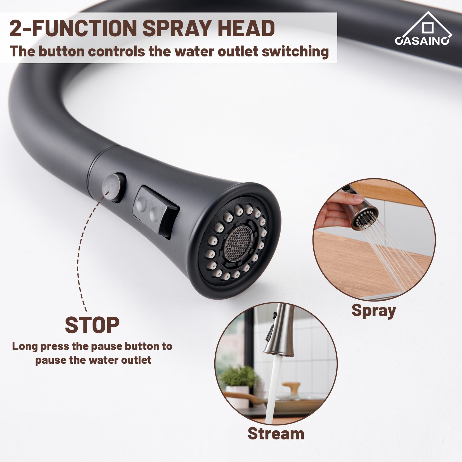 Single Handle Pull Down Sprayer Kitchen Faucet with Touchless Sensor,Dual Function