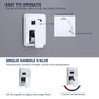 CASAINC 9.8" Square Wall-mounted Rain Shower Faucet with Pressure Balanced Valve