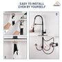3-Mode Single Handle Pull-Down Sprayer Kitchen Faucet with Touchless Sensor and Includes Deckplate