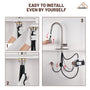 Single Handle Pull Down Sprayer Kitchen Faucet with Touchless Sensor,Dual Function
