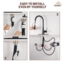Single Handle Pull Down Sprayer Kitchen Faucet with Touchless Sensor,Dual Function