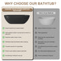 59"/69" Solid Surface Freestanding Bathtub with Overflow and Center Drain - Tangent