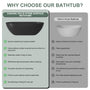59"/69" Solid Surface Freestanding Bathtub with Overflow and Center Drain - Tangent