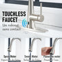 Touchless Single Handle Pull-Down Kitchen Faucet with Infrared Sensing Retractable Hose