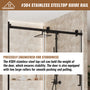 60 in. W x 76 in. H Framed Shower Door in Matte Black with Tempered Glass