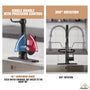 Modern Kitchen Faucet with Pull-Down Sprayer, 360° Swivel, Three Functions for Effortless Cooking and Cleaning