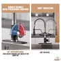 Modern Kitchen Faucet with Pull-Down Sprayer, 360° Swivel, Three Functions for Effortless Cooking and Cleaning