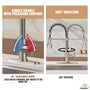  Pull-Down Sprayer Kitchen Faucet with 360° Swivel, Three Functions for Effortless Cooking and Cleaning