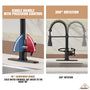  Pull-Down Sprayer Kitchen Faucet with 360° Swivel, Three Functions for Effortless Cooking and Cleaning