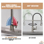Pull-Down Sprayer Single Handle Kitchen Faucet 360° Swivel, Three Functions for Effortless Cooking and Cleaning