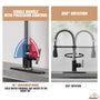 Pull-Down Sprayer Single Handle Kitchen Faucet 360° Swivel, Three Functions for Effortless Cooking and Cleaning