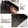 Drop-In Stainless Steel 33-inch 1-Hole Single Bowl Kitchen Sink in Nano PVD Gun Gray