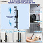 12-inch Wall-Mounted Body Jet Shower System with Slide Bar & Digital Display