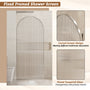 34"x78" Curved Frosted Glass Shower Screen with 10mm SGCC-Certified Tempered Glass