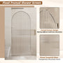 34"x78" Curved Frosted Glass Shower Screen with 10mm SGCC-Certified Tempered Glass