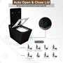 Black & White Smart Built-in Tank Bidet Toilet with Foot-Touch Lid Opening
