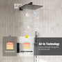 12-Inch Rainfall Shower System with Push Button Pressure Balanced Valve