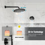 10-inch 3-Function Dual Shower Head System with 6 Position Settings & Slide Bar