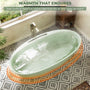 63"/67" Solid Surface Freestanding Matte Bathtub with Rim Towel Slot