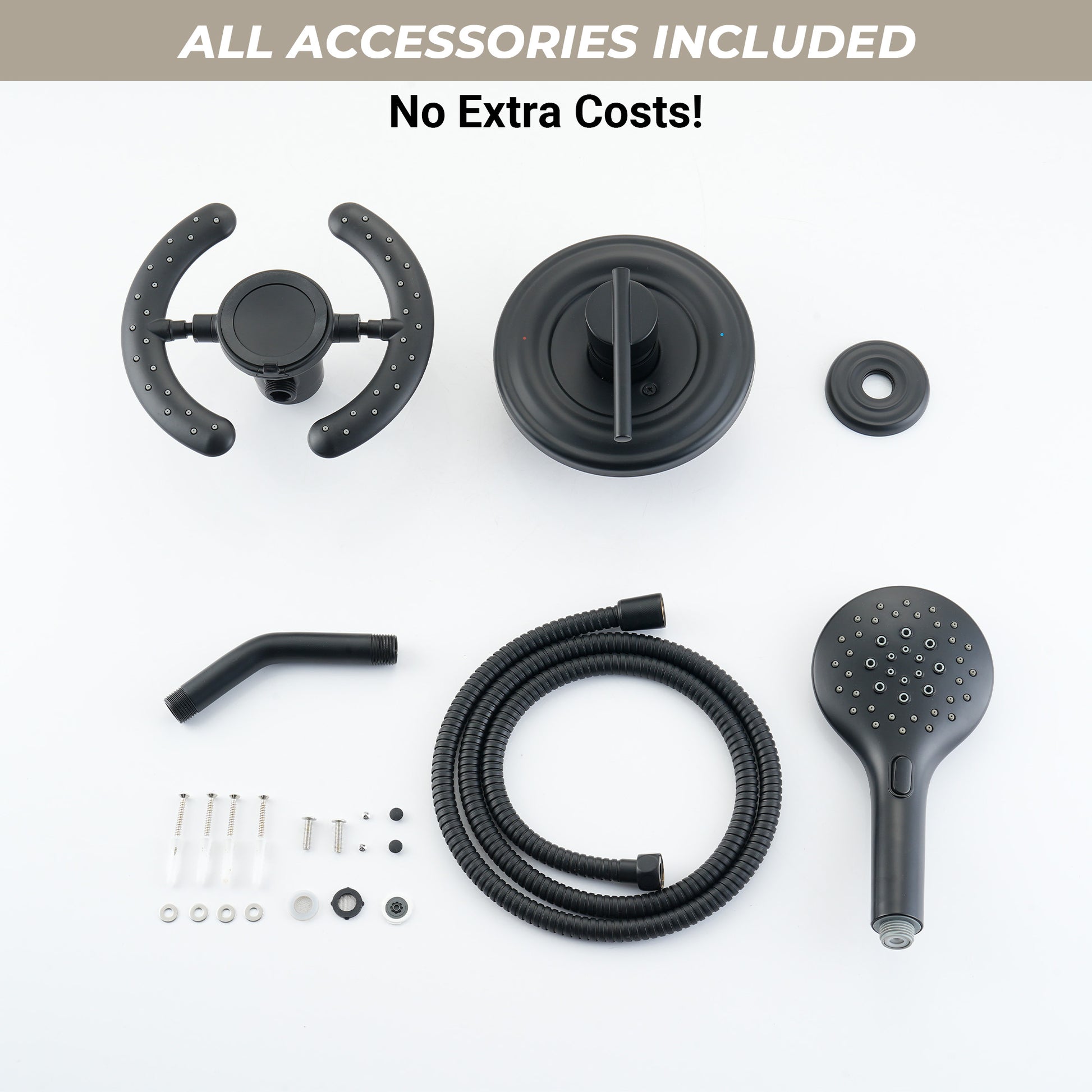 7-inch Magnetic Shower Kit with 3-Function Handheld Shower