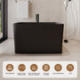 47" Compact Solid Surface Freestanding Bathtub with Mini-Seat Design - Gridley
