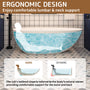 59/63/67/71" Matte White Egg Shell Stone Resin Freestanding Tub with Overflow and Drain - Egg Harbor
